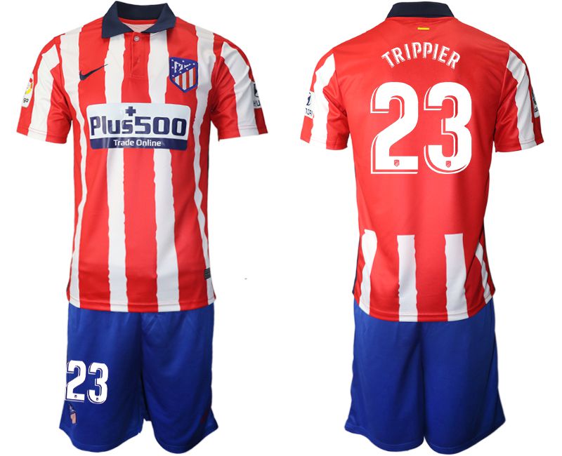 Men 2020-2021 club Atletico Madrid home #23 red Soccer Jerseys